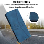 For Samsung Galaxy S25+5G Triangle Solid Color Leather Phone Case(Blue)