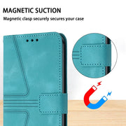 For Samsung Galaxy S25+5G Triangle Solid Color Leather Phone Case(Green)