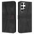 For Samsung Galaxy S25 Ultra 5G Triangle Solid Color Leather Phone Case(Black) - Galaxy S25 Ultra 5G Cases by PMC TechLife | Online Shopping South Africa | PMC TechLife | Buy Now Pay Later Mobicred