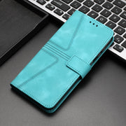 For Samsung Galaxy S25 Ultra 5G Triangle Solid Color Leather Phone Case(Green)