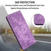For Samsung Galaxy S25 Ultra 5G Retro Elephant Embossed Leather Phone Case(Purple)