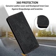 For Samsung Galaxy S25+ 5G Retro Elephant Embossed Leather Phone Case(Black)
