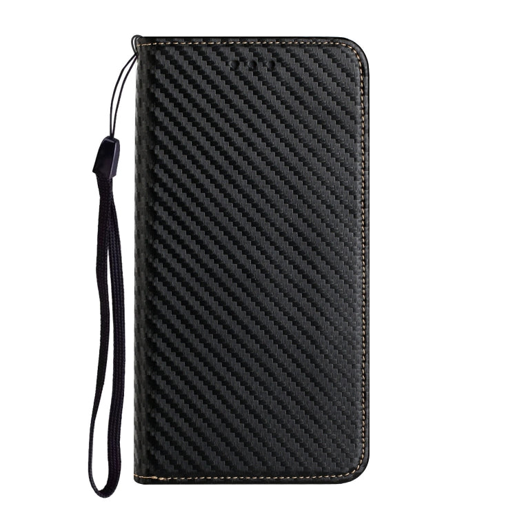 For Samsung Galaxy S25 5G Carbon Fiber Texture Magnetic Flip Leather Phone Case(Black)