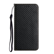 For Samsung Galaxy S25 5G Carbon Fiber Texture Magnetic Flip Leather Phone Case(Black)