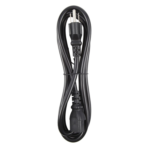 US Plug Computer PC Power Cord 3 Pin Cable, Length:5m(Black)