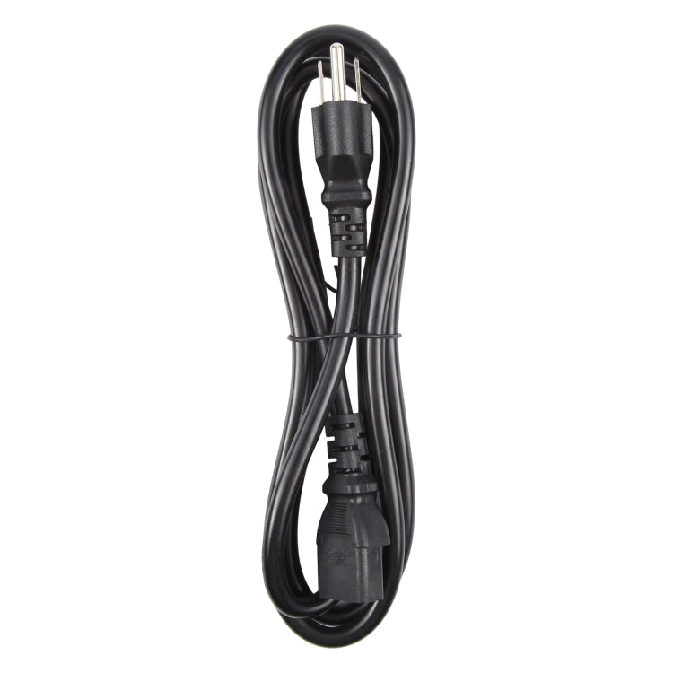 US Plug Computer PC Power Cord 3 Pin Cable, Length:5m(Black)