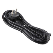 EU Plug Computer PC Power Cord 3 Pin Cable, Length:3m(Black)