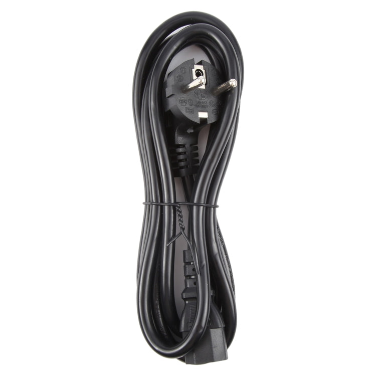 EU Plug Computer PC Power Cord 3 Pin Cable, Length:5m(Black)