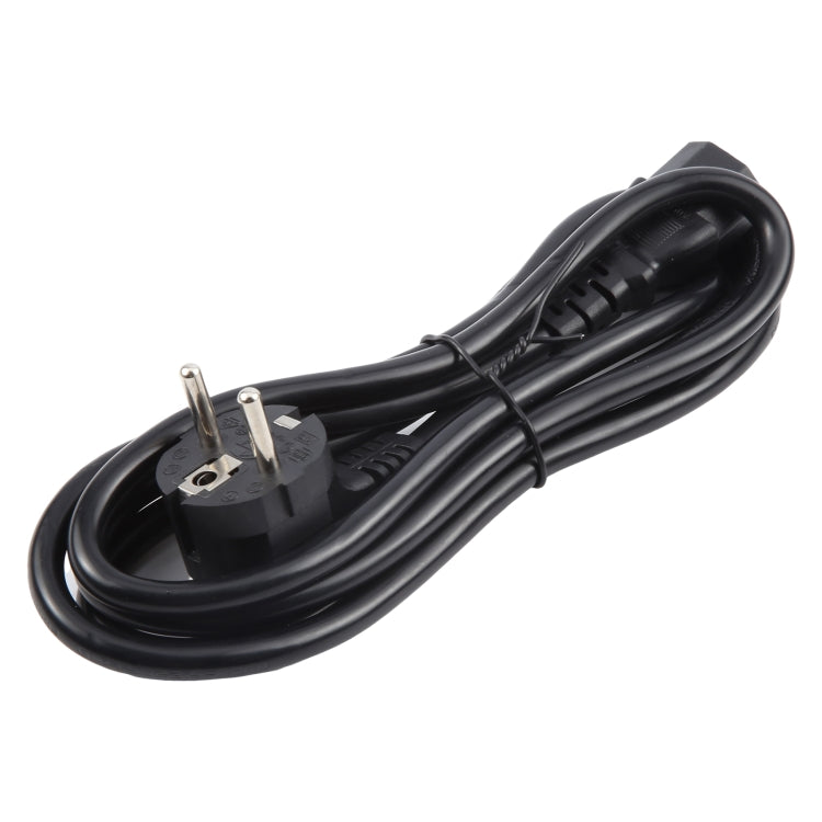 EU Plug Computer PC Power Cord 3 Pin Cable, Length:5m(Black)