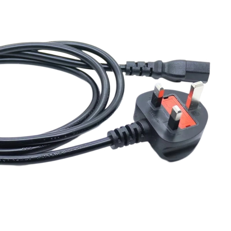 Big UK Plug Computer PC Power Cord 3 Pin Cable, Length:5m(Black)