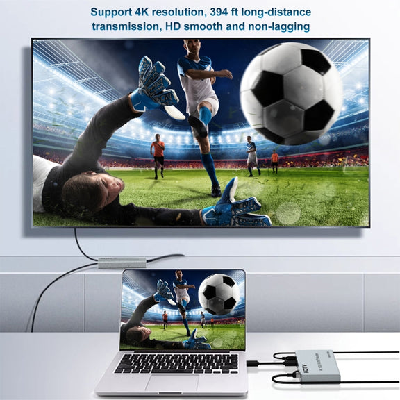 120m HDMI USB KVM 4K Network Extender, Plug:UK Plug