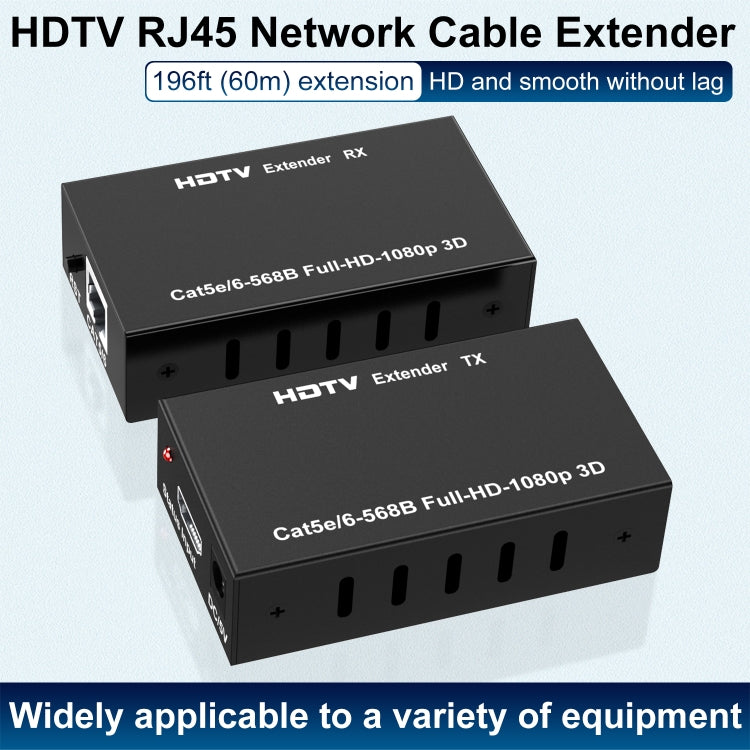 60m HDTV RJ45 Network Cable Extender, Plug:US Plug