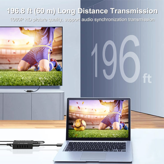 60m HDTV RJ45 Network Cable Extender, Plug:US Plug
