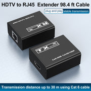 30m HDTV to RJ45 Network Cable Extender