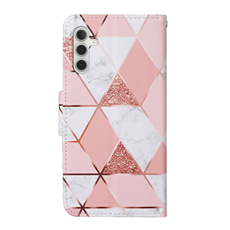 For Samsung Galaxy S25 5G Colored Drawing Pattern Leather Phone Case(Marble)