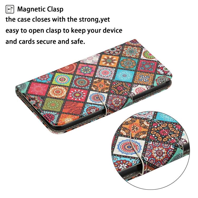 For Samsung Galaxy S25+ 5G Colored Drawing Pattern Leather Phone Case(Ethnic Style)