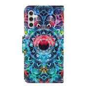 For Samsung Galaxy S25+ 5G Colored Drawing Pattern Leather Phone Case(Mandala)