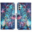For Samsung Galaxy S25+ 5G Colored Drawing Pattern Leather Phone Case(Star Mandala) - Galaxy S25+ 5G Cases by PMC Jewellery | Online Shopping South Africa | PMC Jewellery | Buy Now Pay Later Mobicred