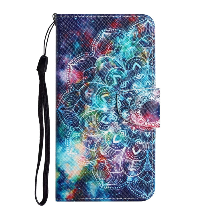 For Samsung Galaxy S25+ 5G Colored Drawing Pattern Leather Phone Case(Star Mandala)