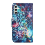 For Samsung Galaxy S25+ 5G Colored Drawing Pattern Leather Phone Case(Star Mandala)