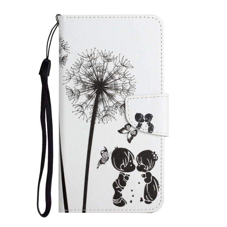 For Samsung Galaxy S25+ 5G Colored Drawing Pattern Leather Phone Case(Dandelion)