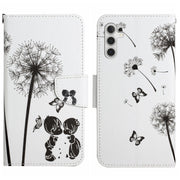 For Samsung Galaxy S25+ 5G Colored Drawing Pattern Leather Phone Case(Dandelion)