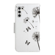 For Samsung Galaxy S25+ 5G Colored Drawing Pattern Leather Phone Case(Dandelion)