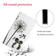 For Samsung Galaxy S25+ 5G Colored Drawing Pattern Leather Phone Case(Dandelion)