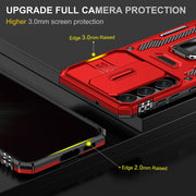 For Samsung Galaxy S25+ 5G Armor PC Hybrid TPU Camera Shield Phone Case(Red)