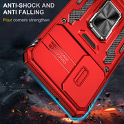 For Samsung Galaxy S25+ 5G Armor PC Hybrid TPU Camera Shield Phone Case(Red)