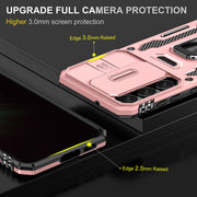 For Samsung Galaxy S25+ 5G Armor PC Hybrid TPU Camera Shield Phone Case(Rose Gold)