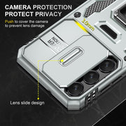 For Samsung Galaxy S25+ 5G Armor PC Hybrid TPU Camera Shield Phone Case(Grey)