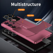 For Samsung Galaxy S25 Ultra 5G Vegetarian Leather Series Skin Feel Full Coverage Phone Case(Red)
