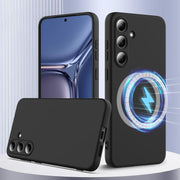For Samsung Galaxy S25 5G Shockproof Silicone Magsafe Phone Case(Black)