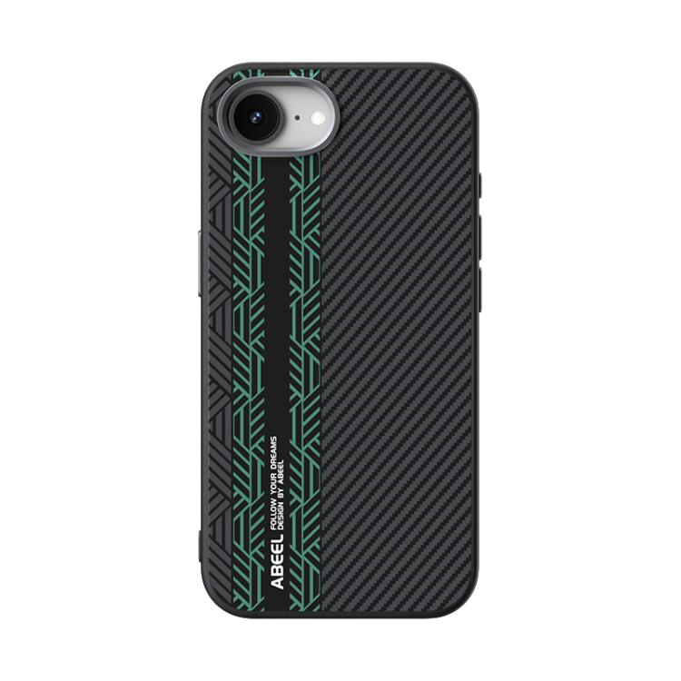 For iPhone 16e ABEEL 6D Micro Relief MagSafe Magnetic Phone Case(Green)