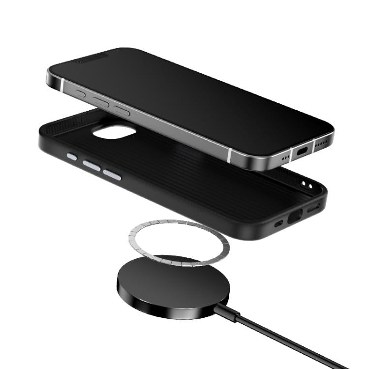 For iPhone 16e ABEEL 6D Micro Relief MagSafe Magnetic Phone Case(Green)