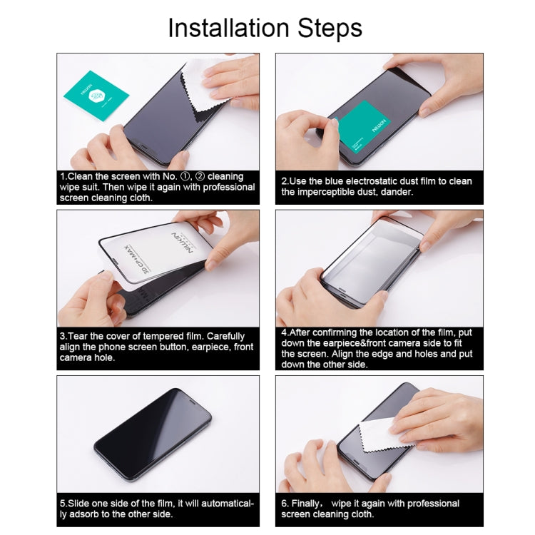 For iPhone 16 Plus NILLKIN 3D CP+MAX Anti-Explosion Full Coverage Tempered Glass Film