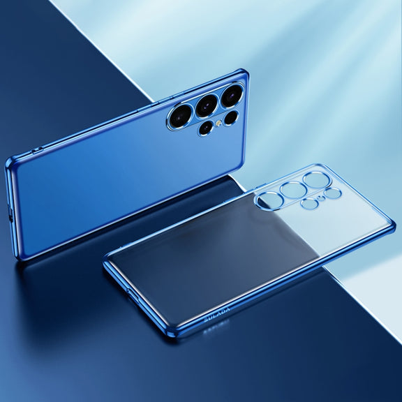 For Samsung Galaxy S25 Ultra 5G SULADA Electroplating Frosted TPU Phone Case(Blue)