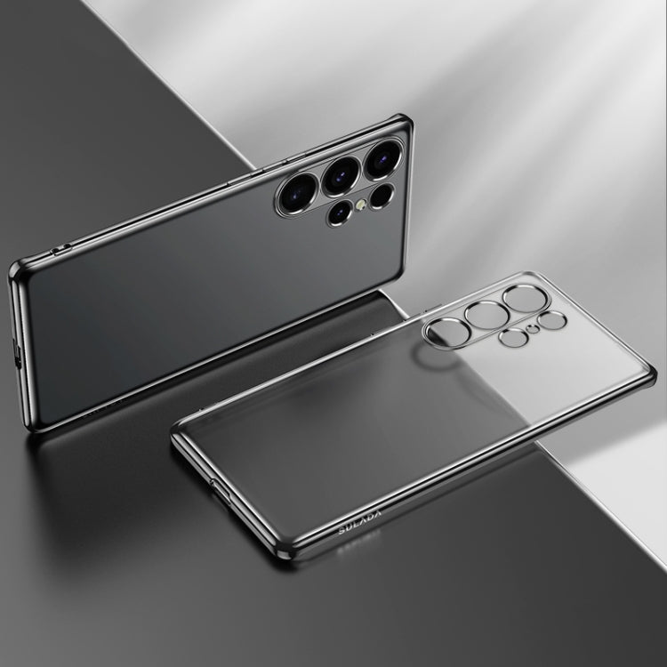 For Samsung Galaxy S25+ 5G SULADA Electroplating Frosted TPU Phone Case(Black)