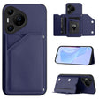 For Huawei Pura 70 Pro Skin Feel Four Card Slots Phone Case with Wrist Strap(Blue) - free shipping - PMC Jewellery - Order now!