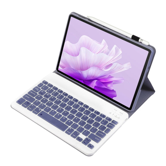 For Honor Pad X9 / X8 Pro 11.5 AH15 Ultra-thin Detachable Bluetooth Keyboard Leather Tablet Case(Lavender White)