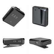 AP009 Wireless Lavalier Microphone with 3 in 1 Receiver(Black)