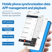 A1A Strong Magnetic Mobile Call Voice Recorder APP Recording Version, Memory:8GB(Black)