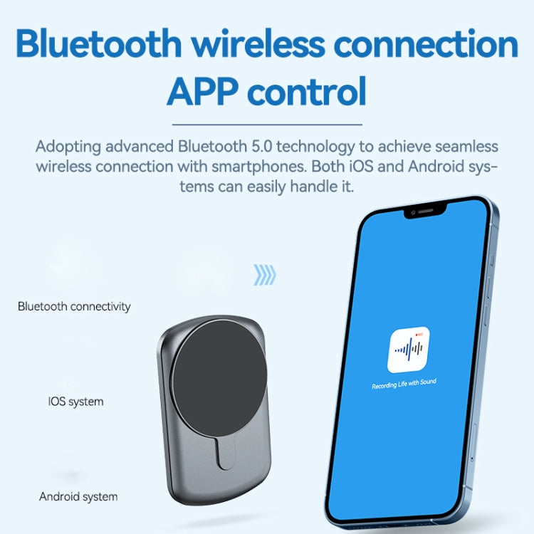 A1A Strong Magnetic Mobile Call Voice Recorder APP Recording Version, Memory:64GB(Black)
