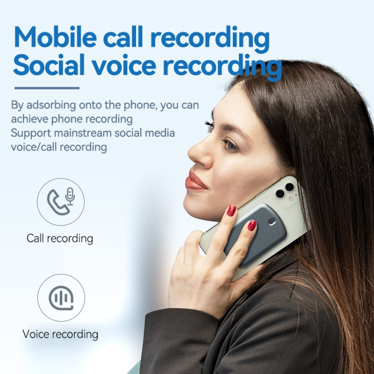A1A Strong Magnetic Mobile Call Voice Recorder APP Recording Version, Memory:64GB(Black)
