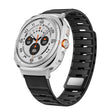 For Samsung Galaxy Watch Ultra 47mm / Ultra 2025 Magnetic Silicone Watch Band(Black+Silver) - free shipping - PMC TechLife - Order now!