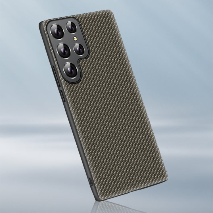 For Samsung Galaxy S25 Ultra 5G Carbon Fiber Texture Printing Phone Case(Black)