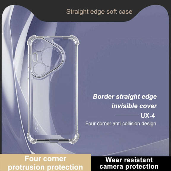 For Huawei 70 Pro / Pura 70 Pro+ IMAK UX-4 Series Four-corner Shockproof Phone Case(Transparent)