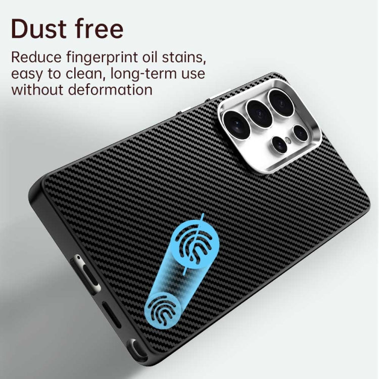 For Samsung Galaxy S25 Ultra 5G Carbon Fiber Series IMD Phone Case(Black)