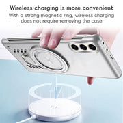 For Samsung Galaxy S25 5G Ice Sense Series Graphene Cooling MagSafe Holder Phone Case(Black)